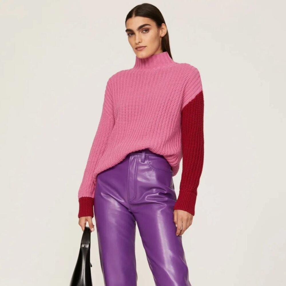 Central Park West Chelsea Turtleneck Pink Size Small